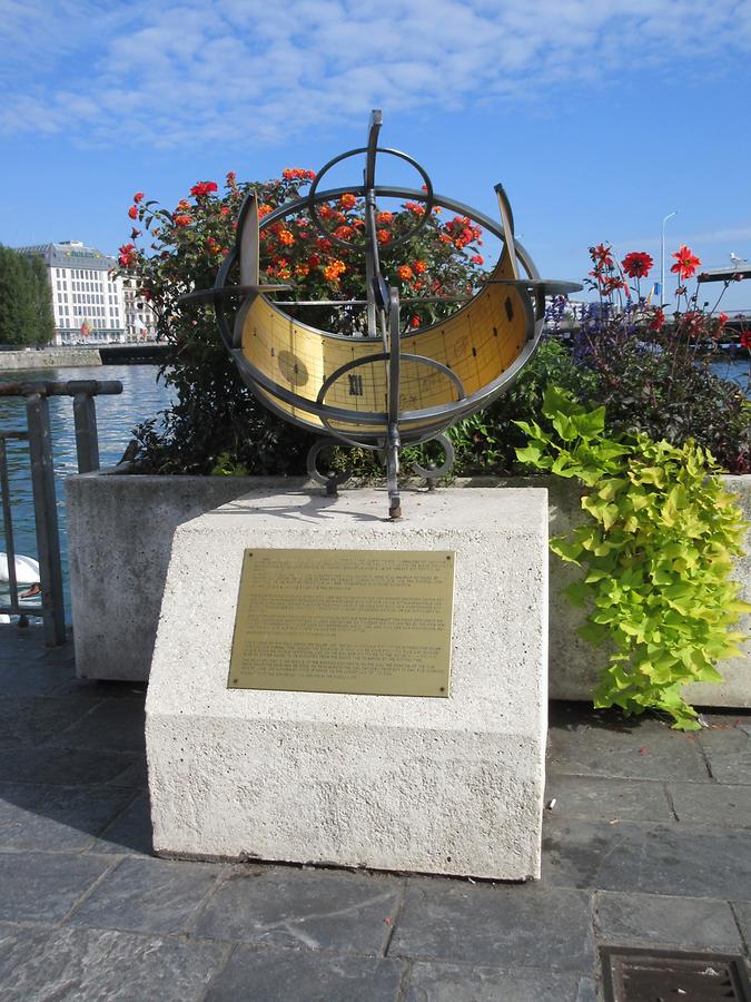 Geneva - Lakeside Promenade; Sundial