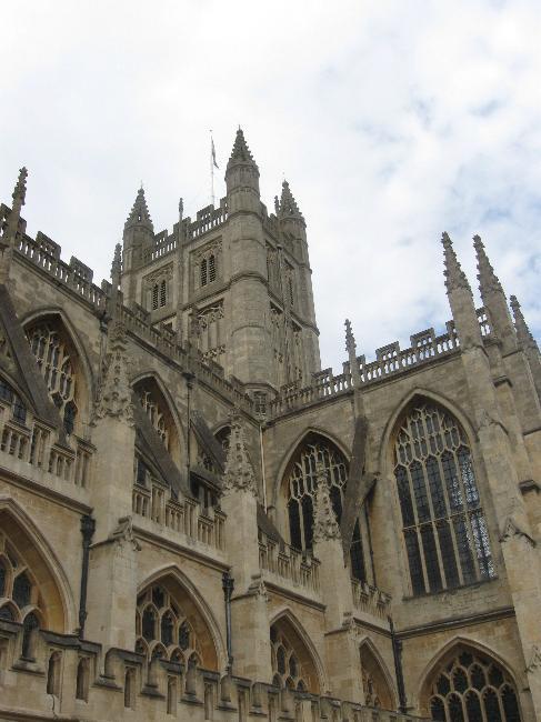 Gothic exterior of Bath Abbey