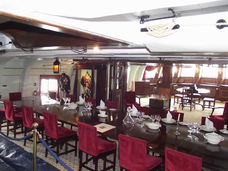 Dining quarters aboard HMS Victory
