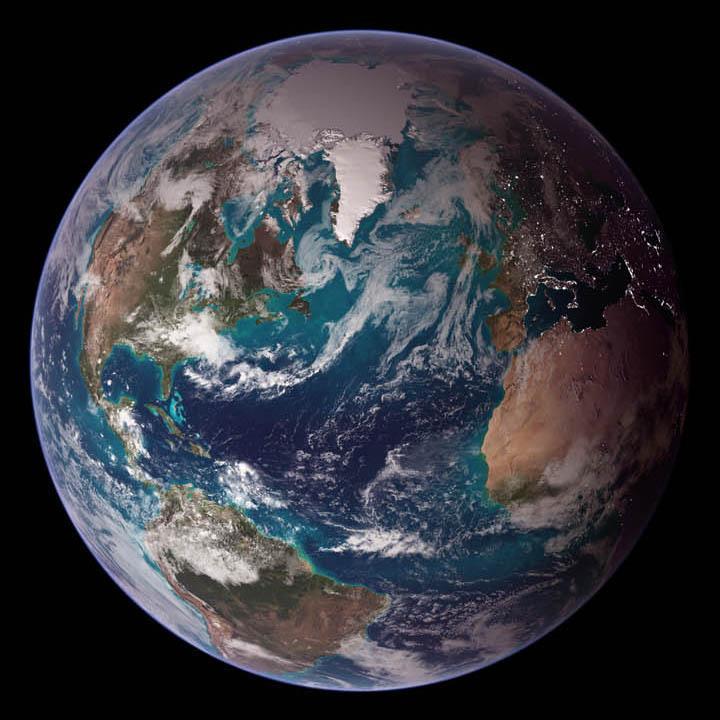 Satellite image of the globe