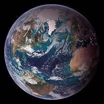 Satellite image of the globe