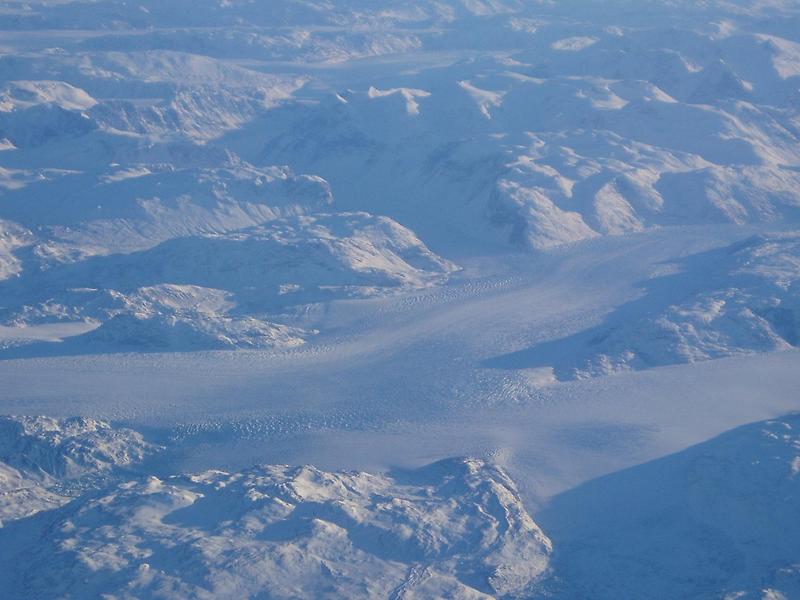 Glaciers in the fjords of Greenland